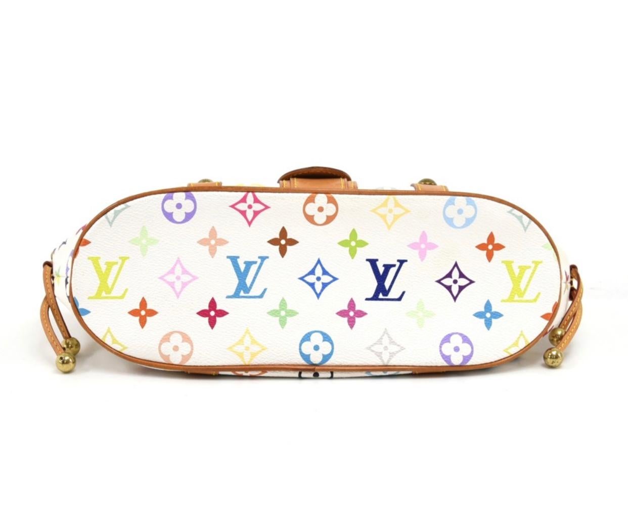 LOUIS VUITTON Theda PM Monogram Multicolor And  White Hand Bag , Limited Edition In Good Condition In New York, NY