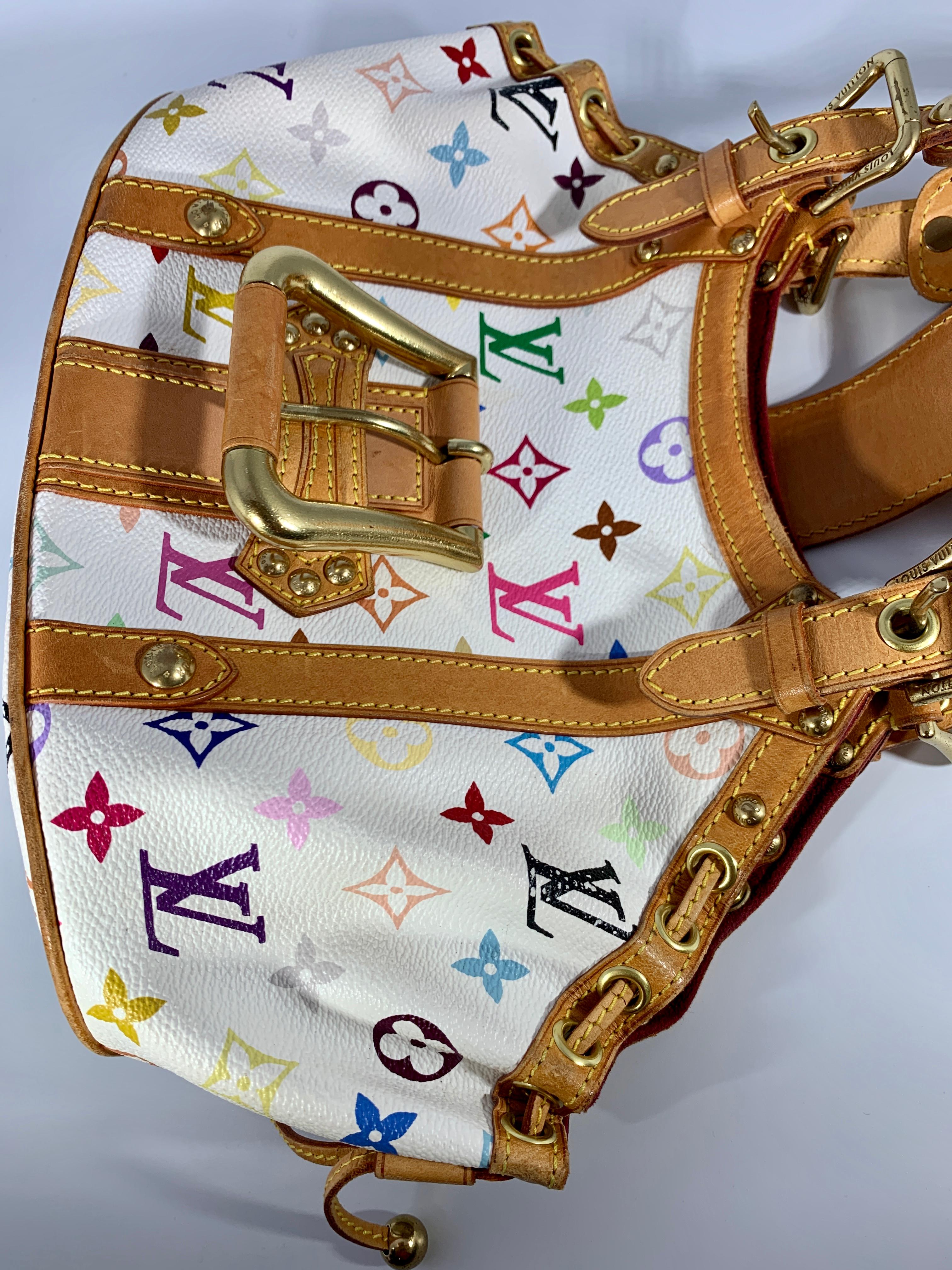 LOUIS VUITTON Theda PM Monogram Multicolor And  White Hand Bag , Limited Edition 1