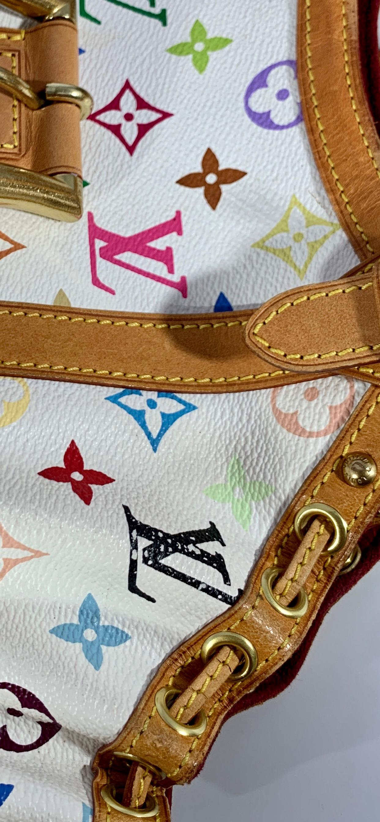 LOUIS VUITTON Theda PM Monogram Multicolor And  White Hand Bag , Limited Edition 3