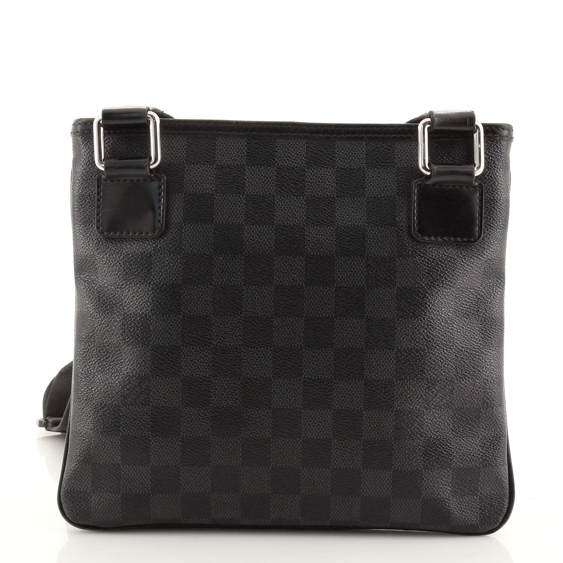 Black Louis Vuitton Thomas Handbag Damier Graphite