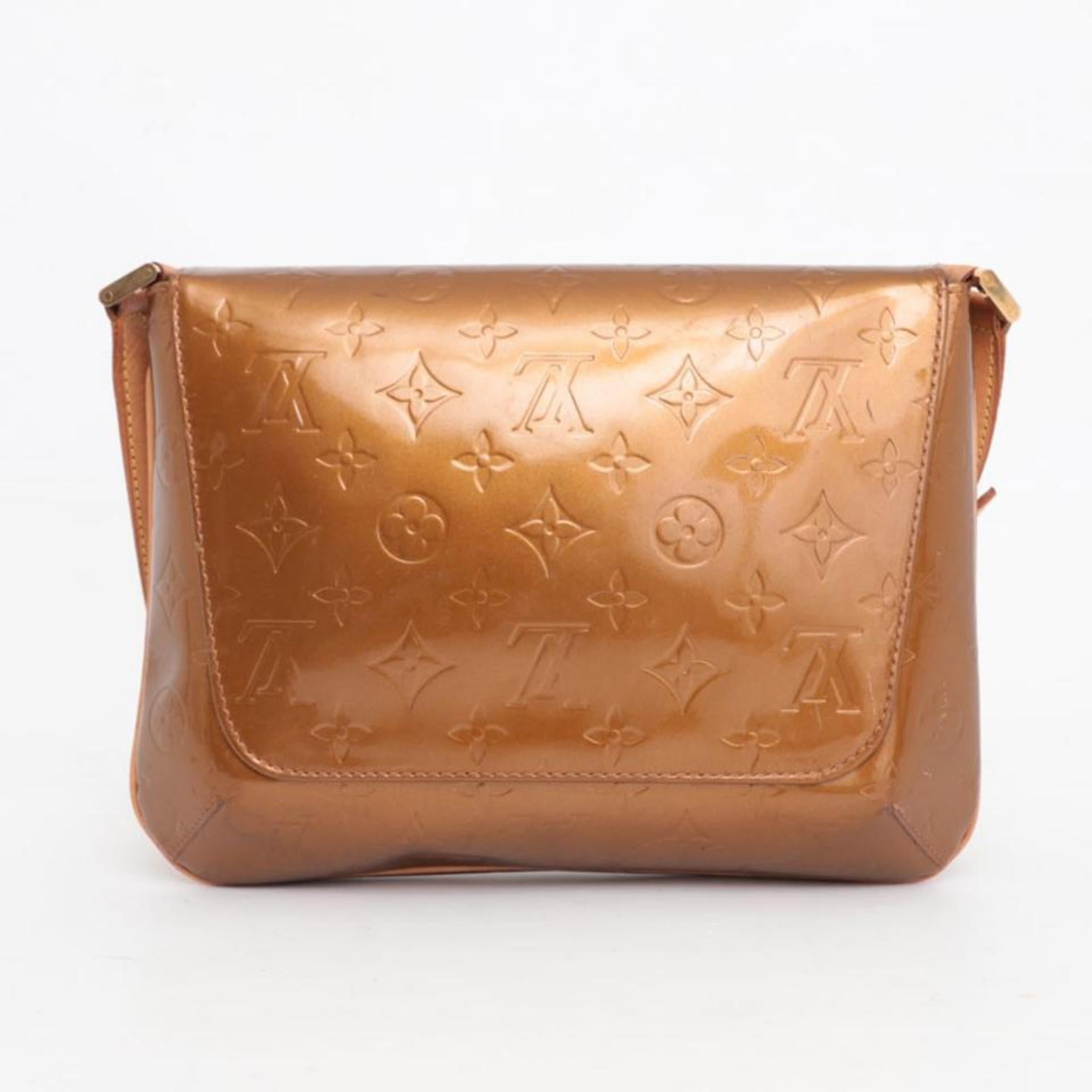 Women's Louis Vuitton Thompson Monogram Vernis Bronze Flap 230339  Shoulder Bag For Sale