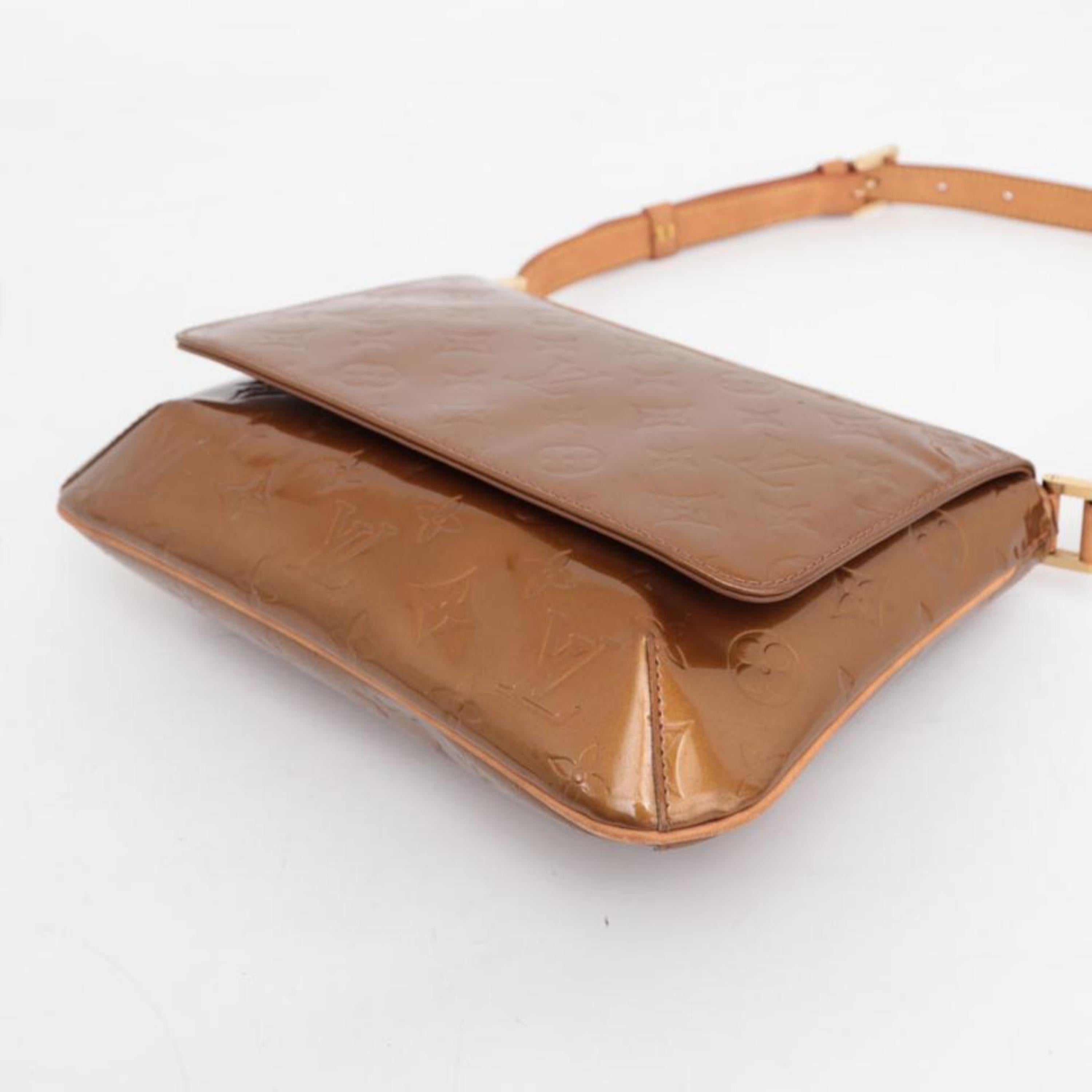 Louis Vuitton Thompson Monogram Vernis Bronze Flap 230339  Shoulder Bag For Sale 4