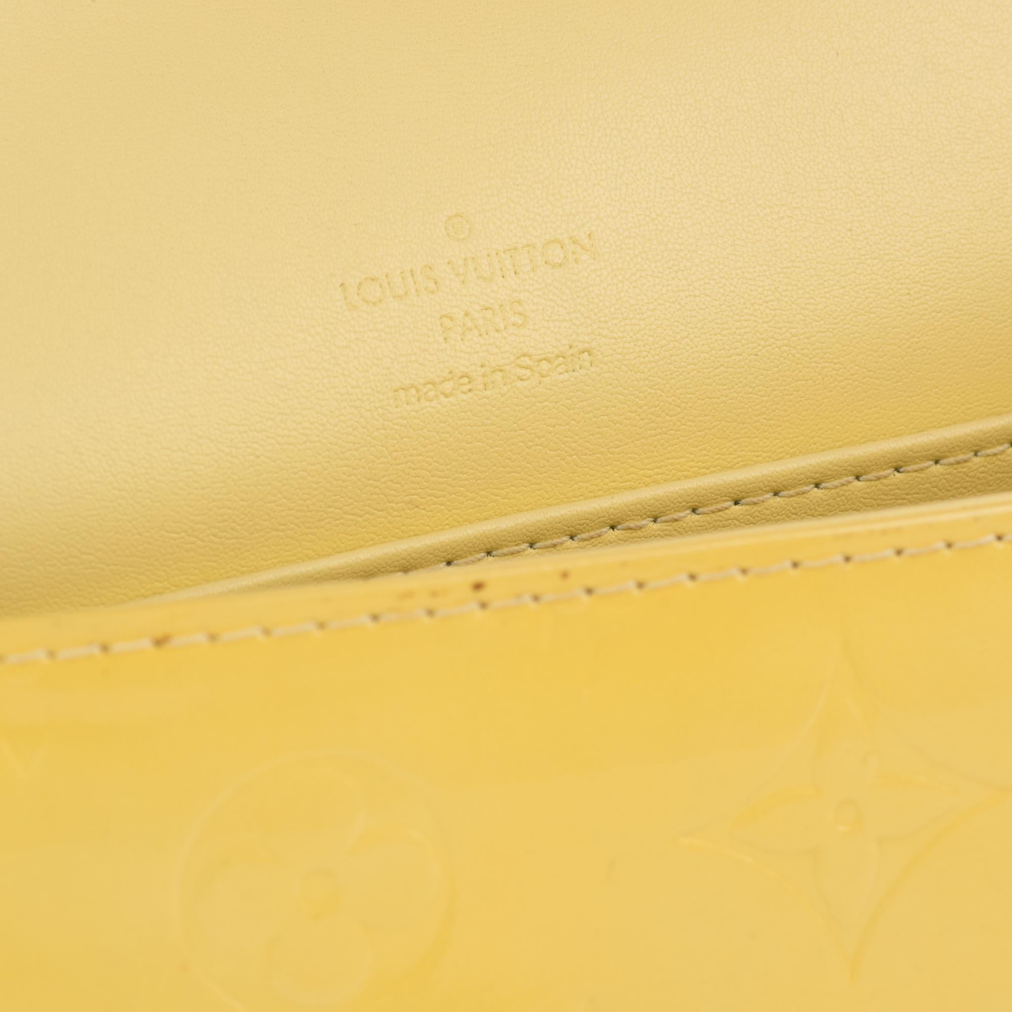 Louis Vuitton Thompson Street Yellow Varnished Monogram Leather 3