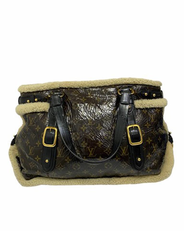 Louis Vuitton Thunder Shearling LE Handbag in Shiny Monogram Leather & Sheepskin 1