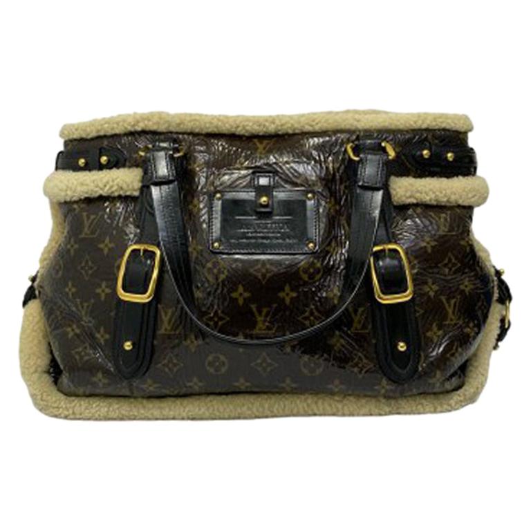 Louis Vuitton Thunder Shearling LE Handbag in Shiny Monogram Leather & Sheepskin