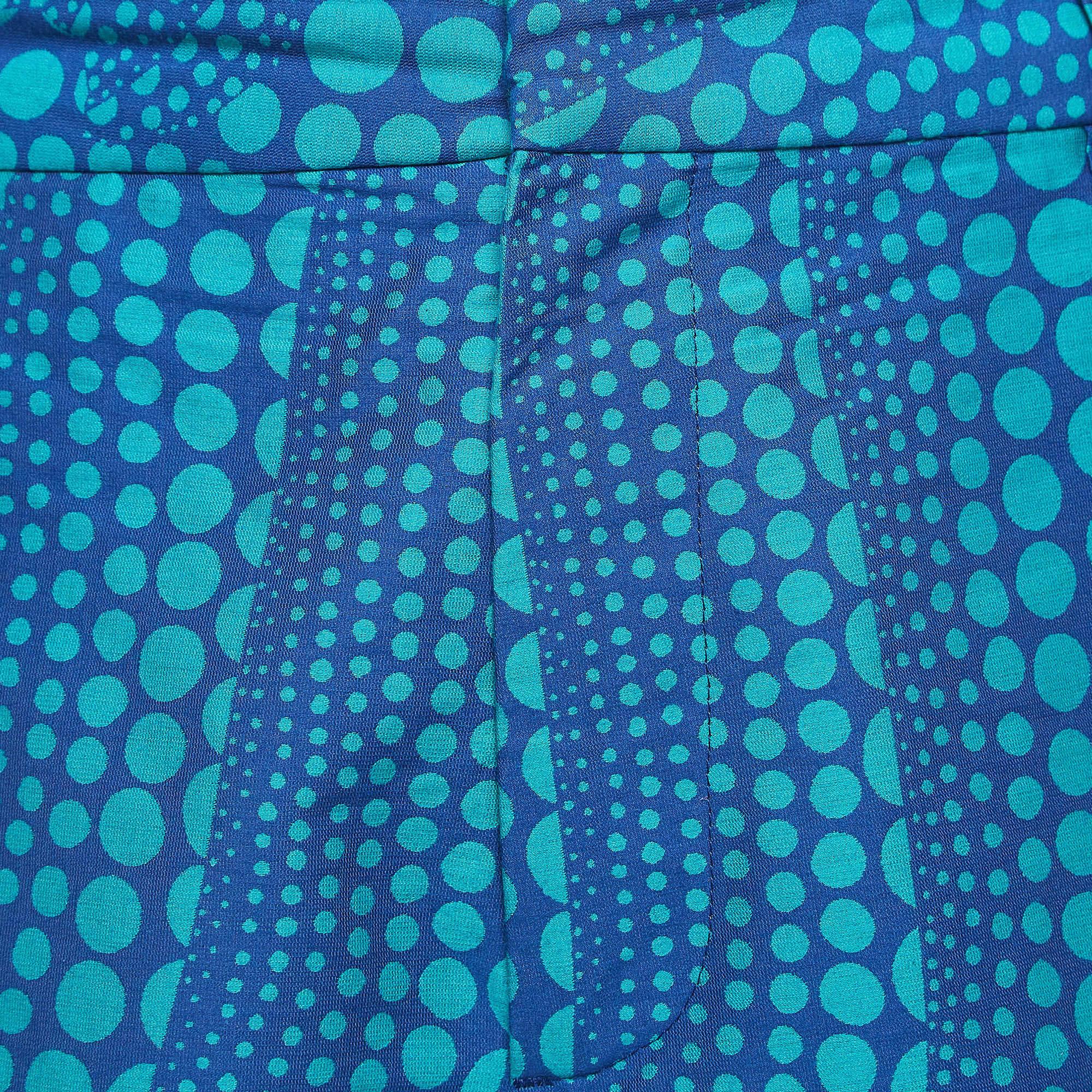 Louis Vuitton × Yayoi Kusama Blue Printed Cargo Shorts L In Excellent Condition In Dubai, Al Qouz 2
