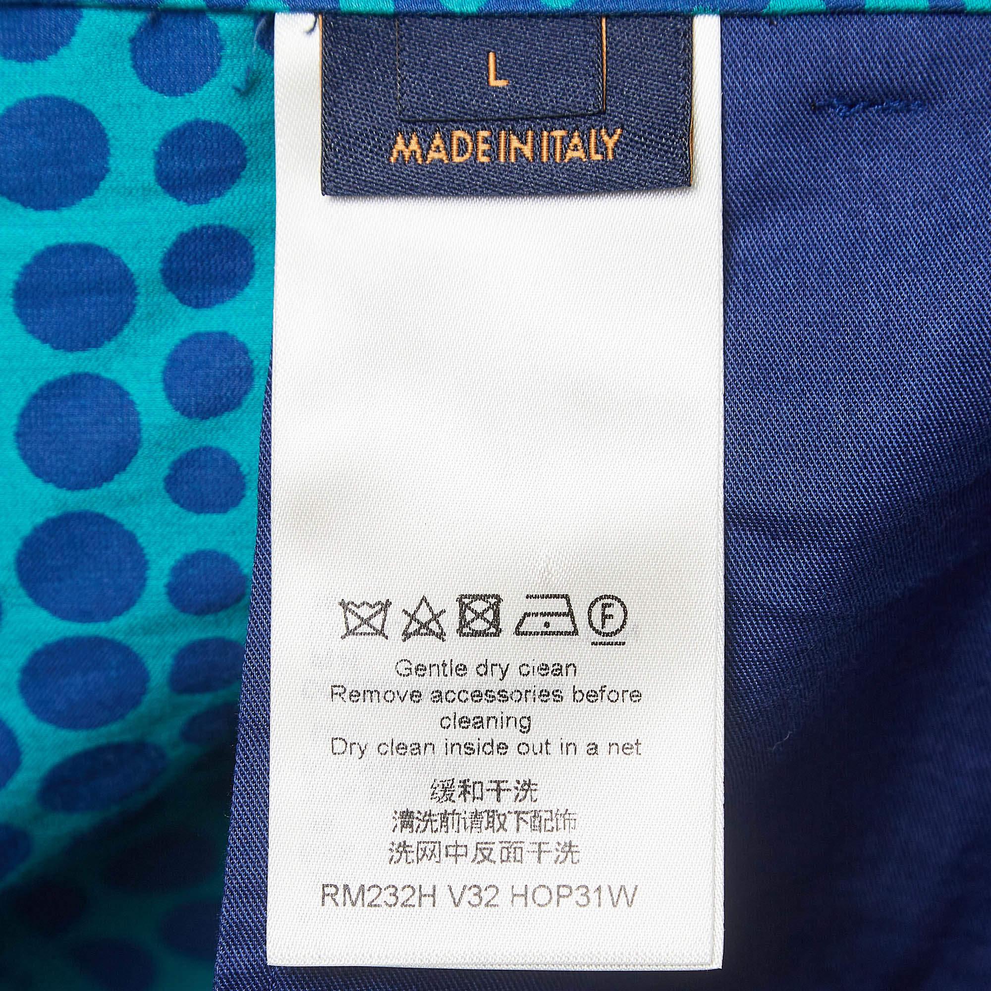 Louis Vuitton × Yayoi Kusama Blue Printed Cargo Shorts L 1