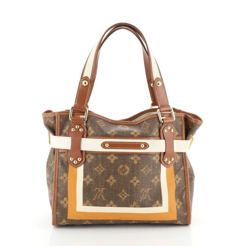 Louis Vuitton Tisse Sac Handbag Limited Edition Monogram Rayures PM In Good Condition In NY, NY