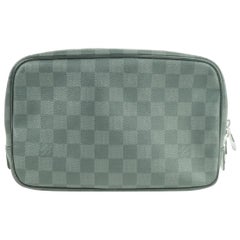 Vintage Louis Vuitton Toilet Pouch Trousse Damier Graphite Gm Toiletry Toilette 20lk0102