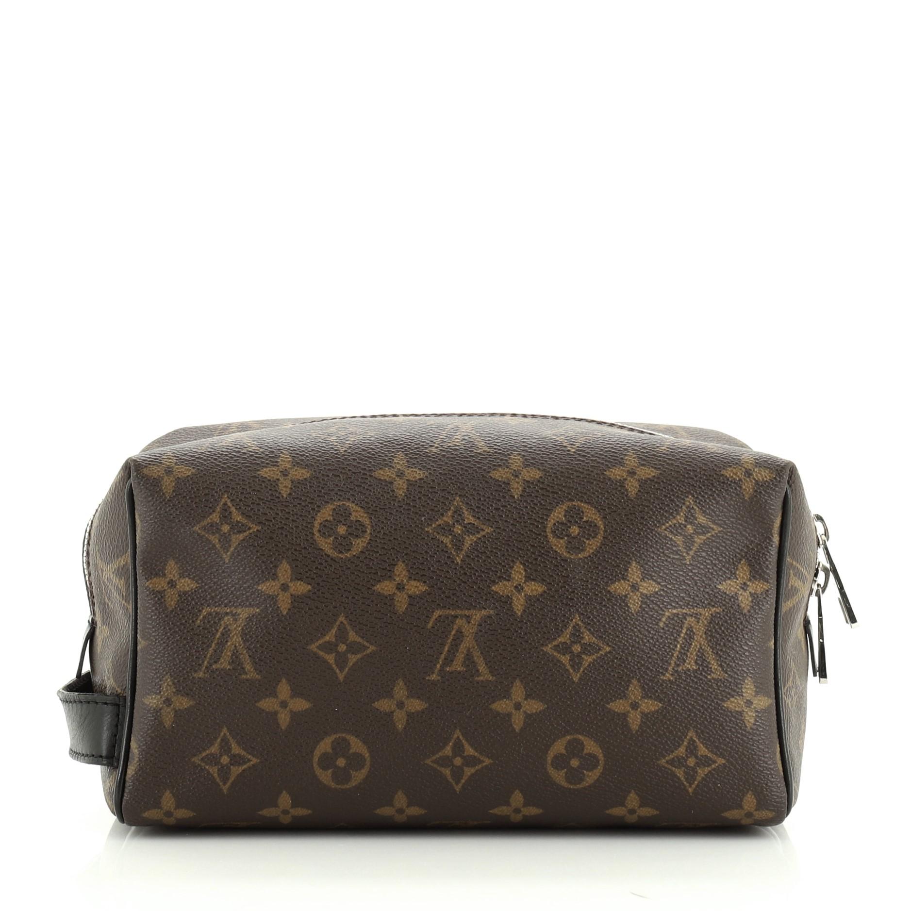 Black Louis Vuitton Toiletry Kit Bag Macassar Monogram Canvas