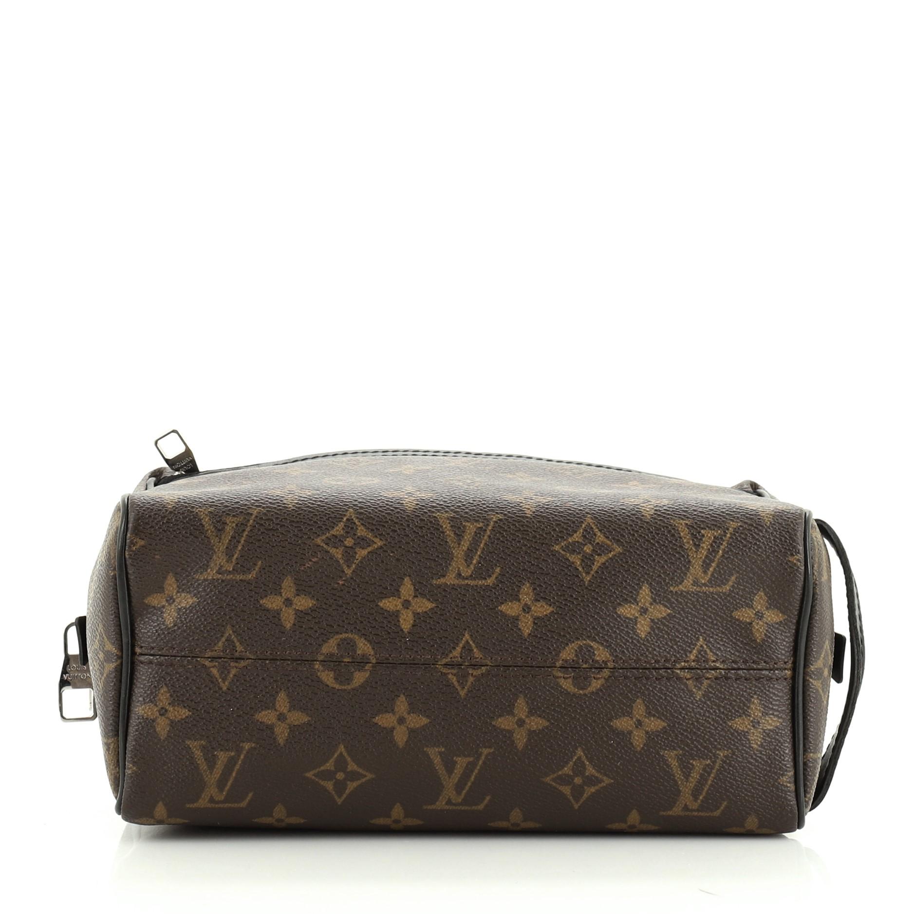 Louis Vuitton Toiletry Kit Bag Macassar Monogram Canvas In Good Condition In NY, NY