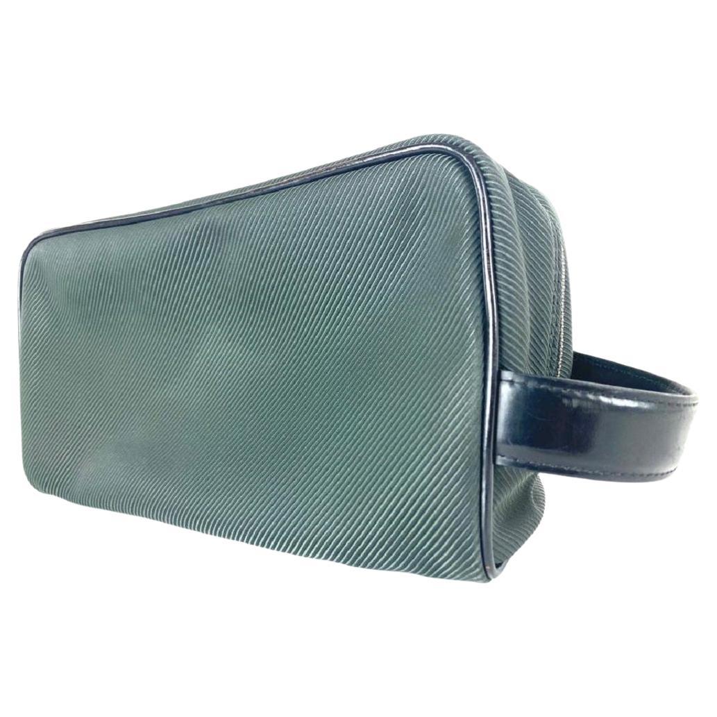 Louis Vuitton Toiletry Pouch Cosmetic Case Trousse Palana Taiga 40la530 Green For Sale