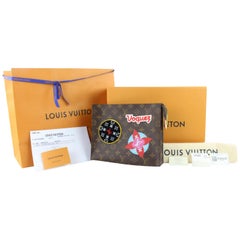 Louis Vuitton Toiletry Pouch Poche Stories 26 Patches 3lz0914 Brown Clutch