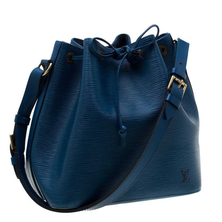 Louis Vuitton Toledo Blue Epi Leather Petit Noe Bag For Sale at 1stdibs