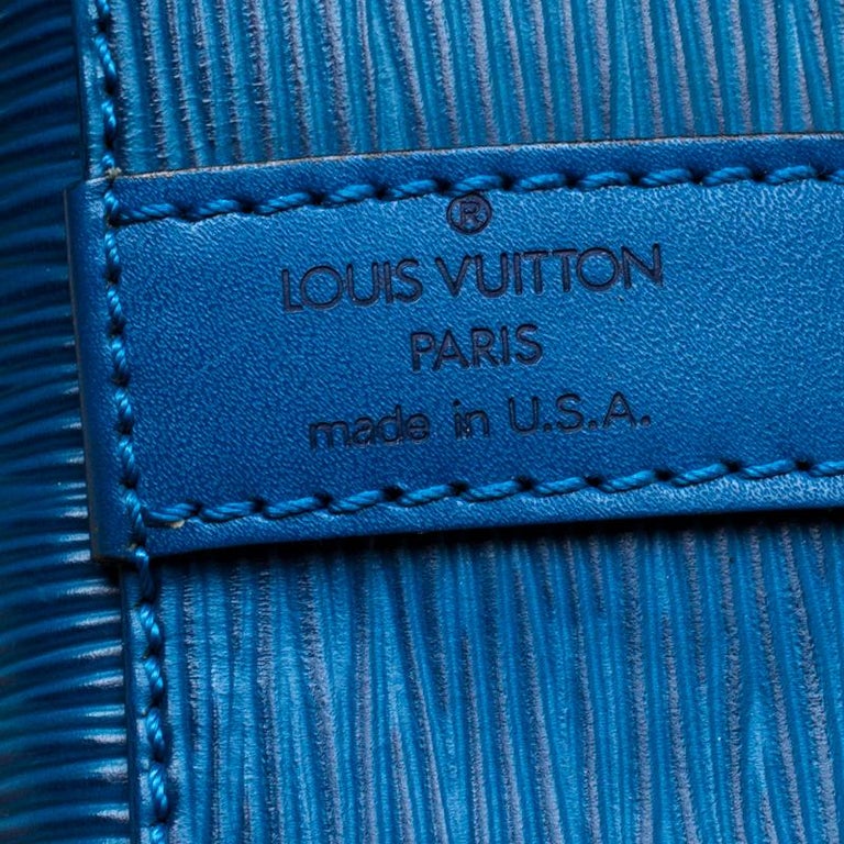 Louis Vuitton Toledo Blue Epi Leather Petit Noe Bag For Sale at 1stDibs