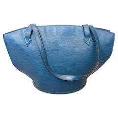 Louis Vuitton Toledo Blue Epi Leather Saint Jacques Hand Bag