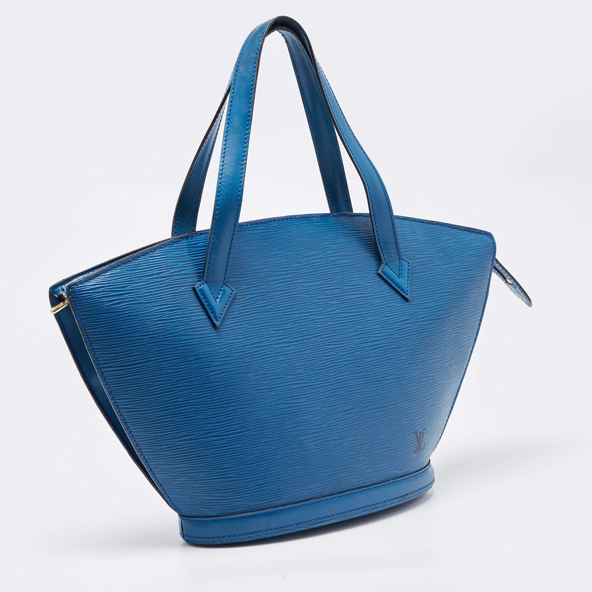 Women's Louis Vuitton Toledo Blue Epi Leather Saint Jacques PM Bag