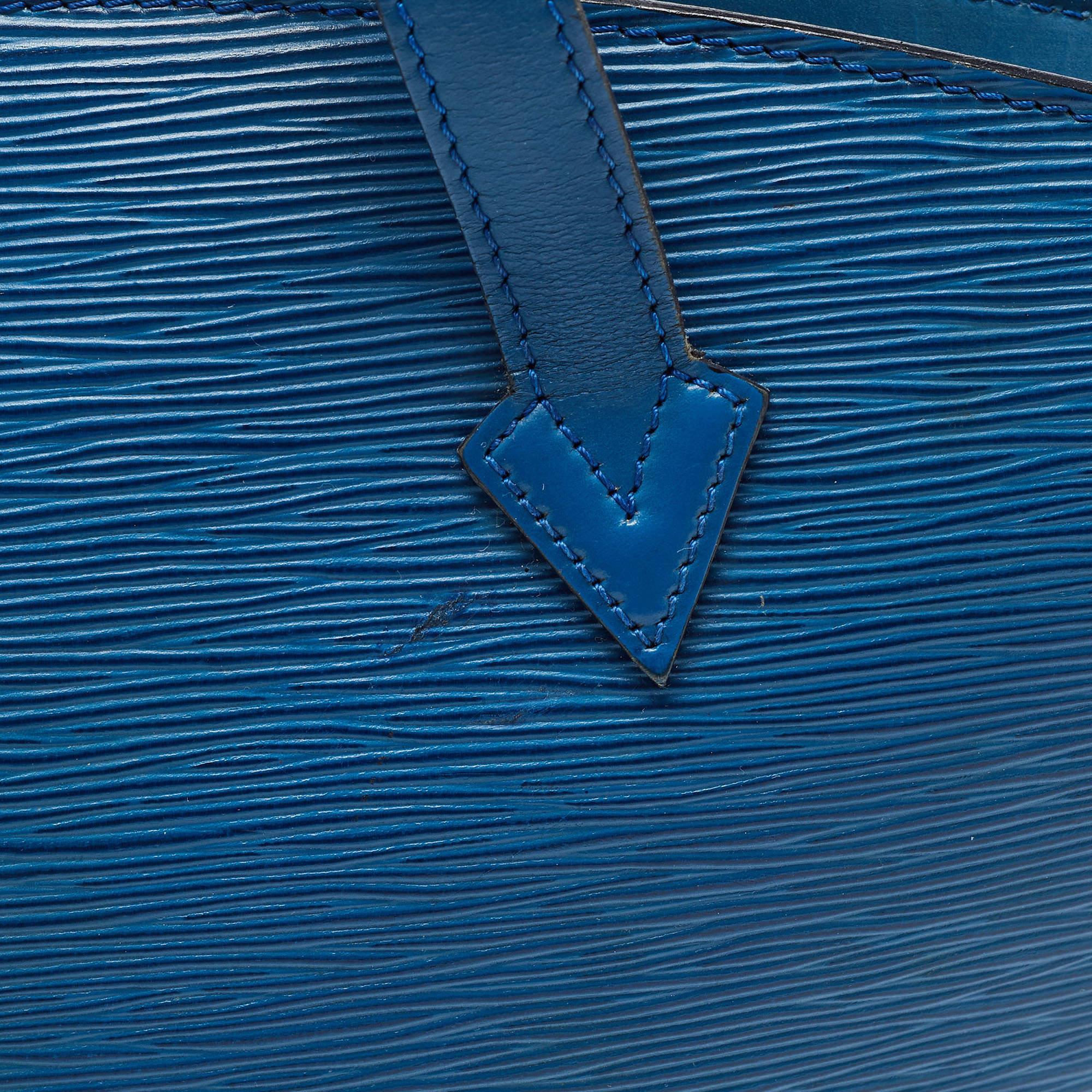 Louis Vuitton Toledo Blue Epi Leather Saint Jacques PM Bag 4