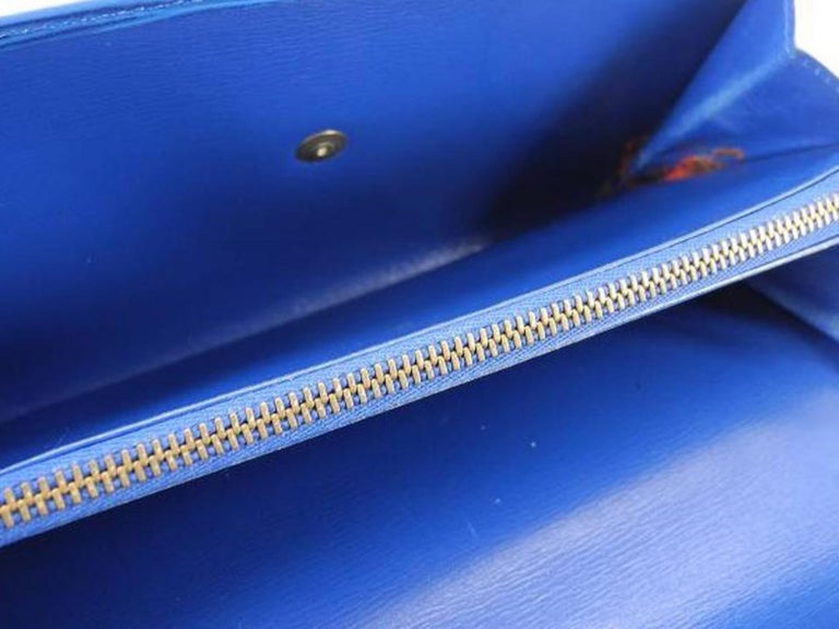 Louis Vuitton Toledo Blue Epi Leather Sarah 202004 Wallet For Sale at ...