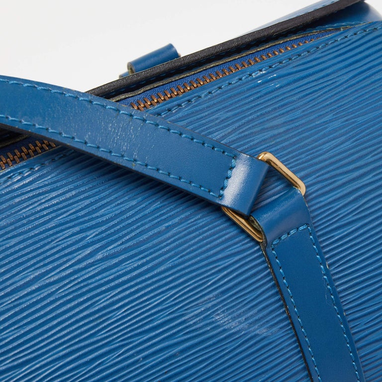 Louis Vuitton Toledo Blue Epi Leather Soufflot Bag