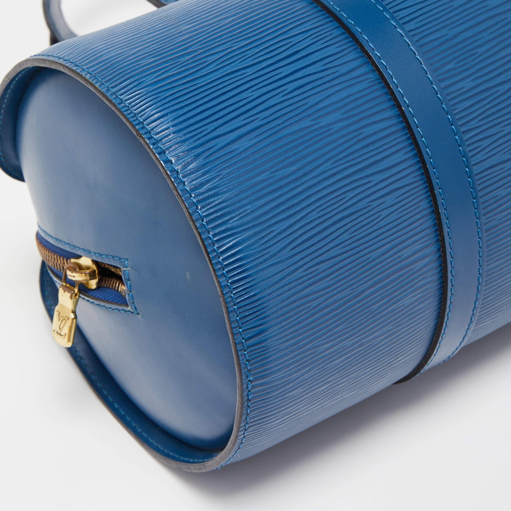 Louis Vuitton Toledo Blue Epi Leather Soufflot Bag 9