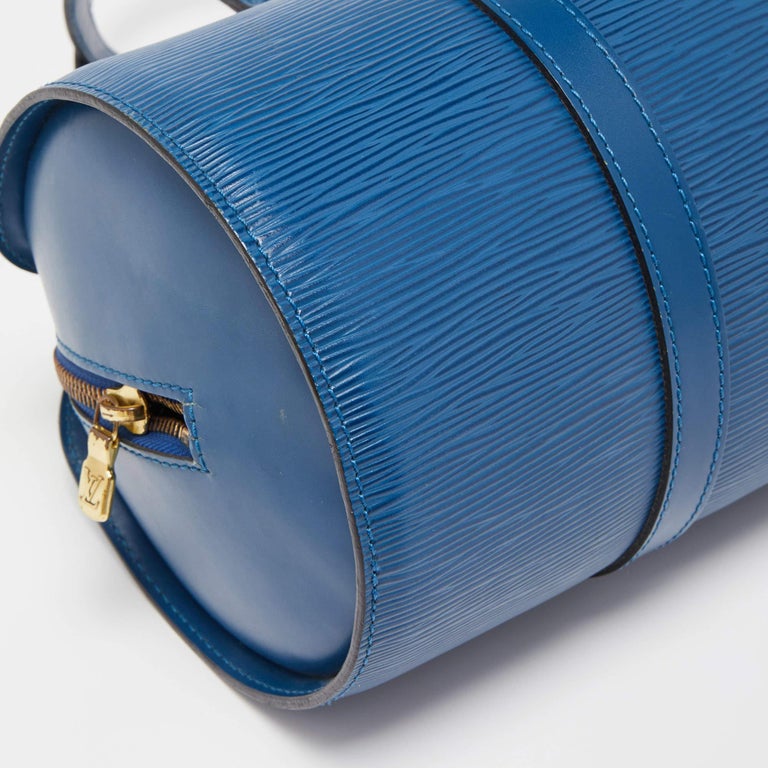 Louis Vuitton Toledo Blue Epi Leather Soufflot Bag For Sale at 1stDibs