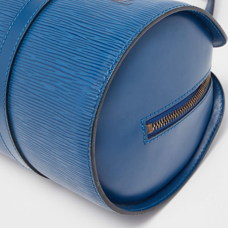 Louis Vuitton Toledo Blue EPI Leather Soufflot Bag
