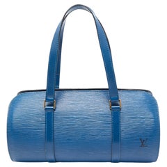 Louis Vuitton Toledo Blau Epi Leder-Soufflot-Tasche