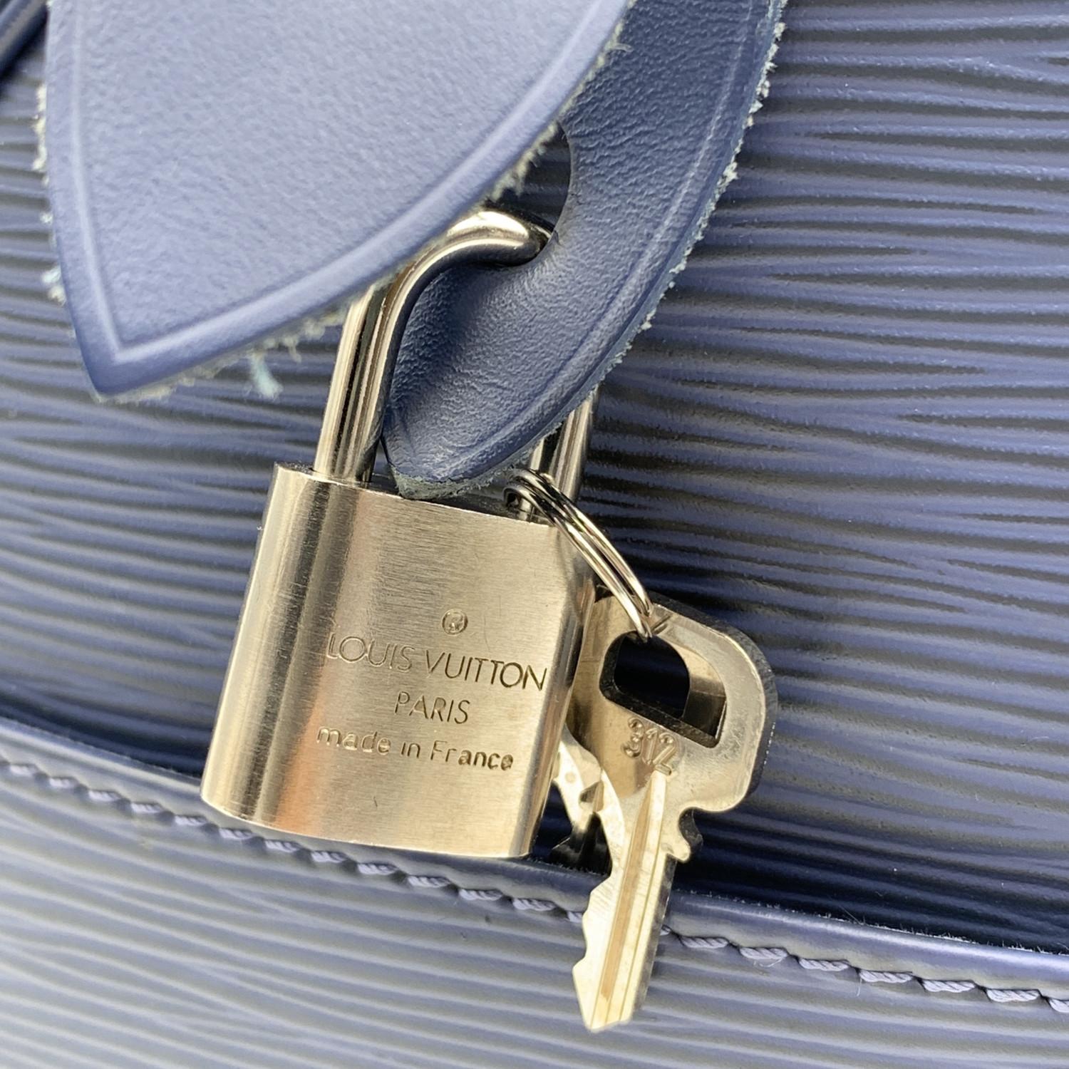 Louis Vuitton Toledo Blue Epi Leather Speedy 25 Boston Bag Handbag 3