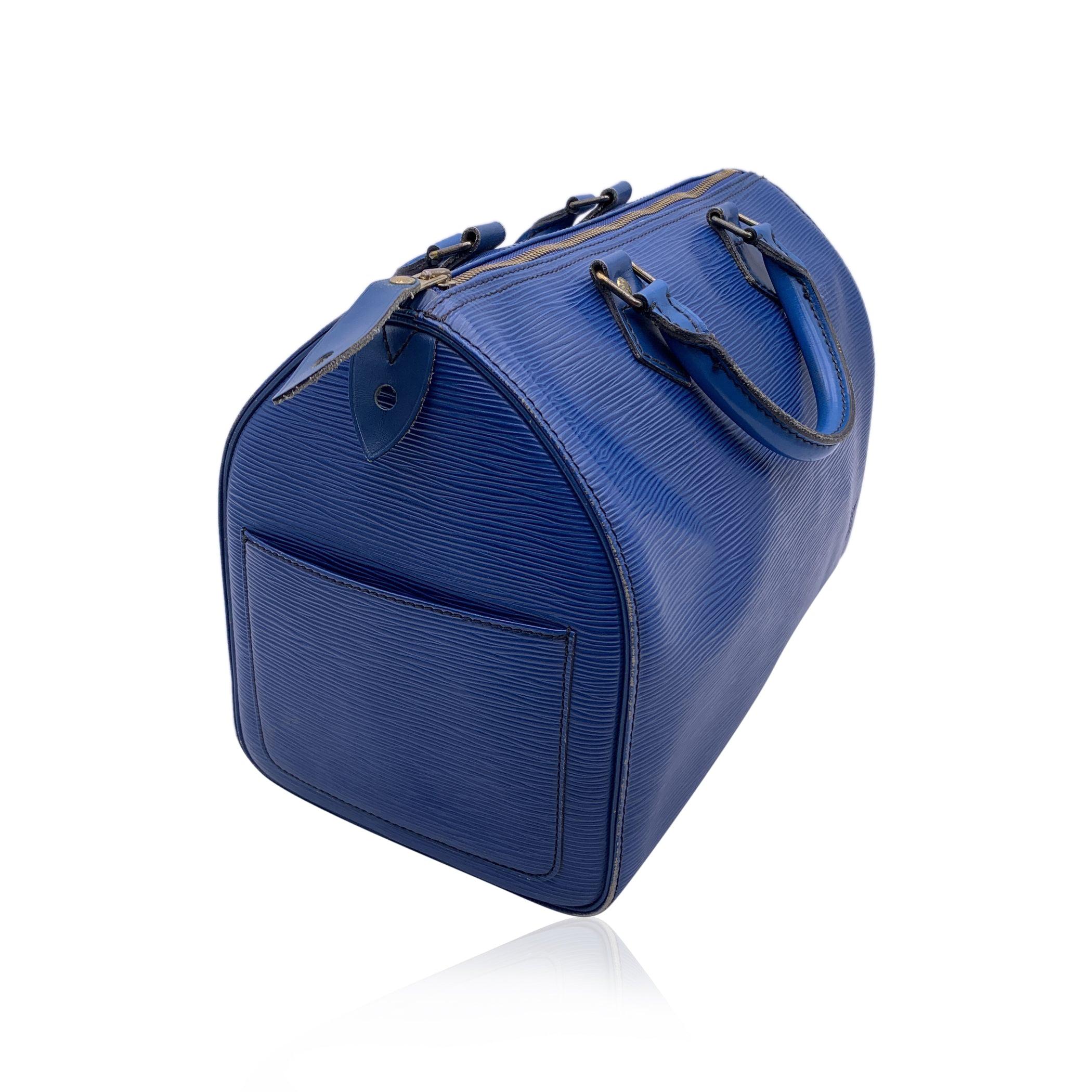 Bolso Louis Vuitton Toledo Azul Epi Piel Speedy 30 Boston Bag en Bueno Estado en Rome, Rome