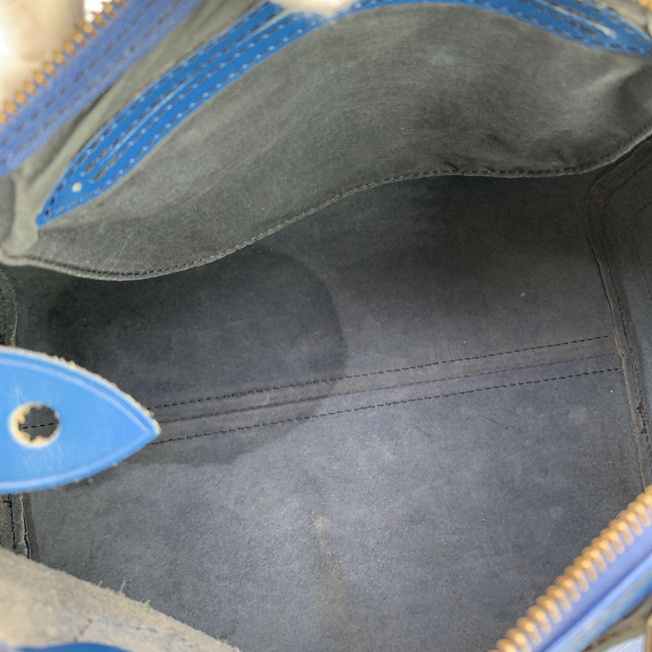 Louis Vuitton Toledo Blue Epi Leather Speedy Boston Bag Handbag For Sale 1