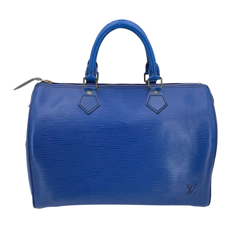 Louis Vuitton Toledo Blau Epi Leder Speedy Boston Tasche