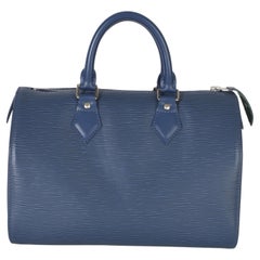 Louis Vuitton Toledo Blue Epi Speedy 25