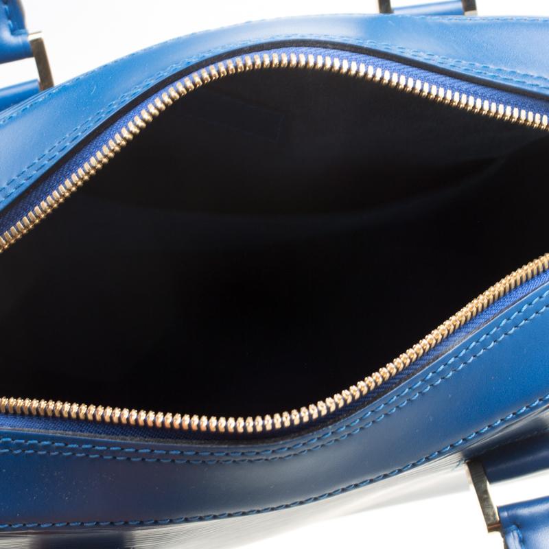 Louis Vuitton Toledo Blue Leather Sablons Bag 1