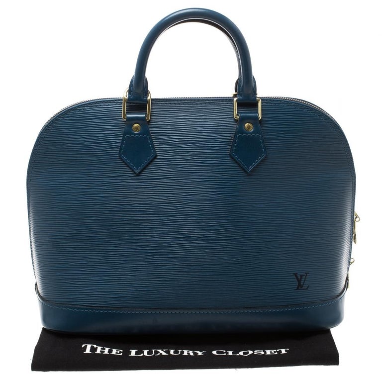 Louis Vuitton Toledo Blue Epi Leather Alma PM Bag Louis Vuitton