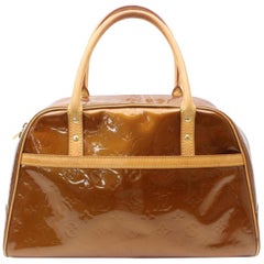 Louis Vuitton Tompkins Bronze Copper Monogram Vernis Square 868852 Brown Patent
