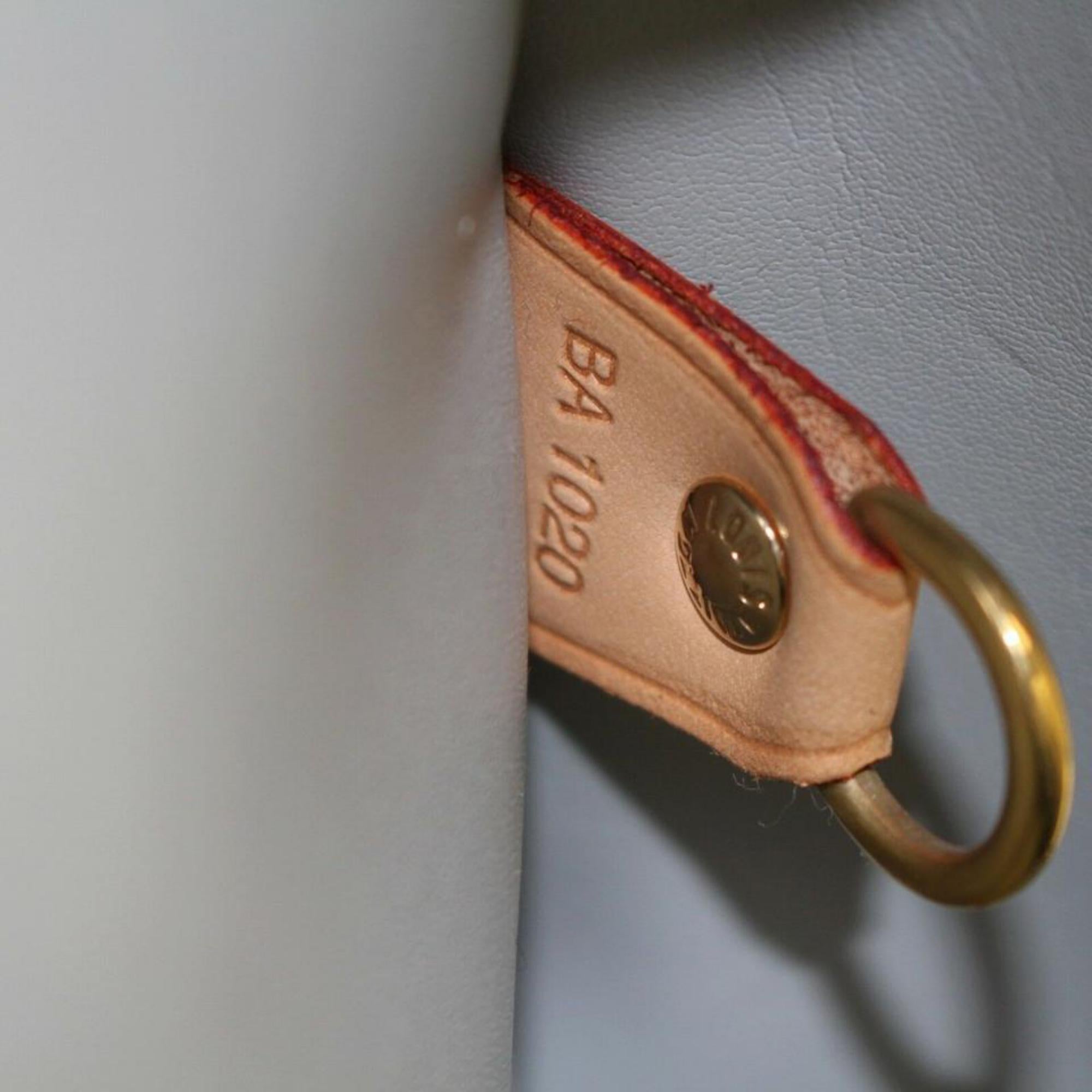 Beige Louis Vuitton Tompkins  Vernis Square Boston 870123 Green Patent Leather Satchel For Sale