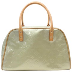 Louis Vuitton Tompkins Vernis Square Boston 870123 Green Patent Leather Satchel