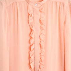 Louis Vuitton Top Rose FR38 Marc Jacobs Peach Pink Silk Crepe Blouse UK10 US8