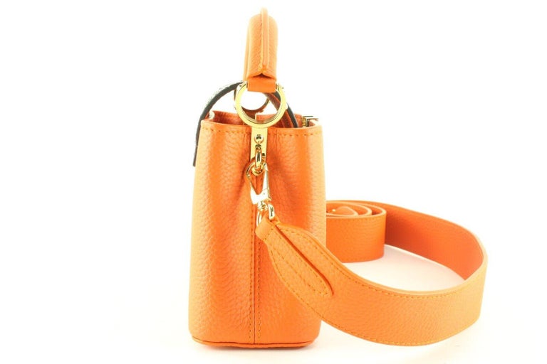 Louis Vuitton Topaze Imperiale Capucines Mini Orange Taurillon Python  3LK0228 For Sale at 1stDibs