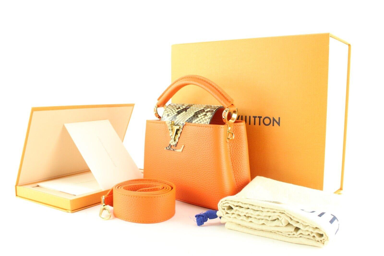 Louis Vuitton Topaze Imperiale Capucines Mini Orange Taurillon Python 3LK0228 6