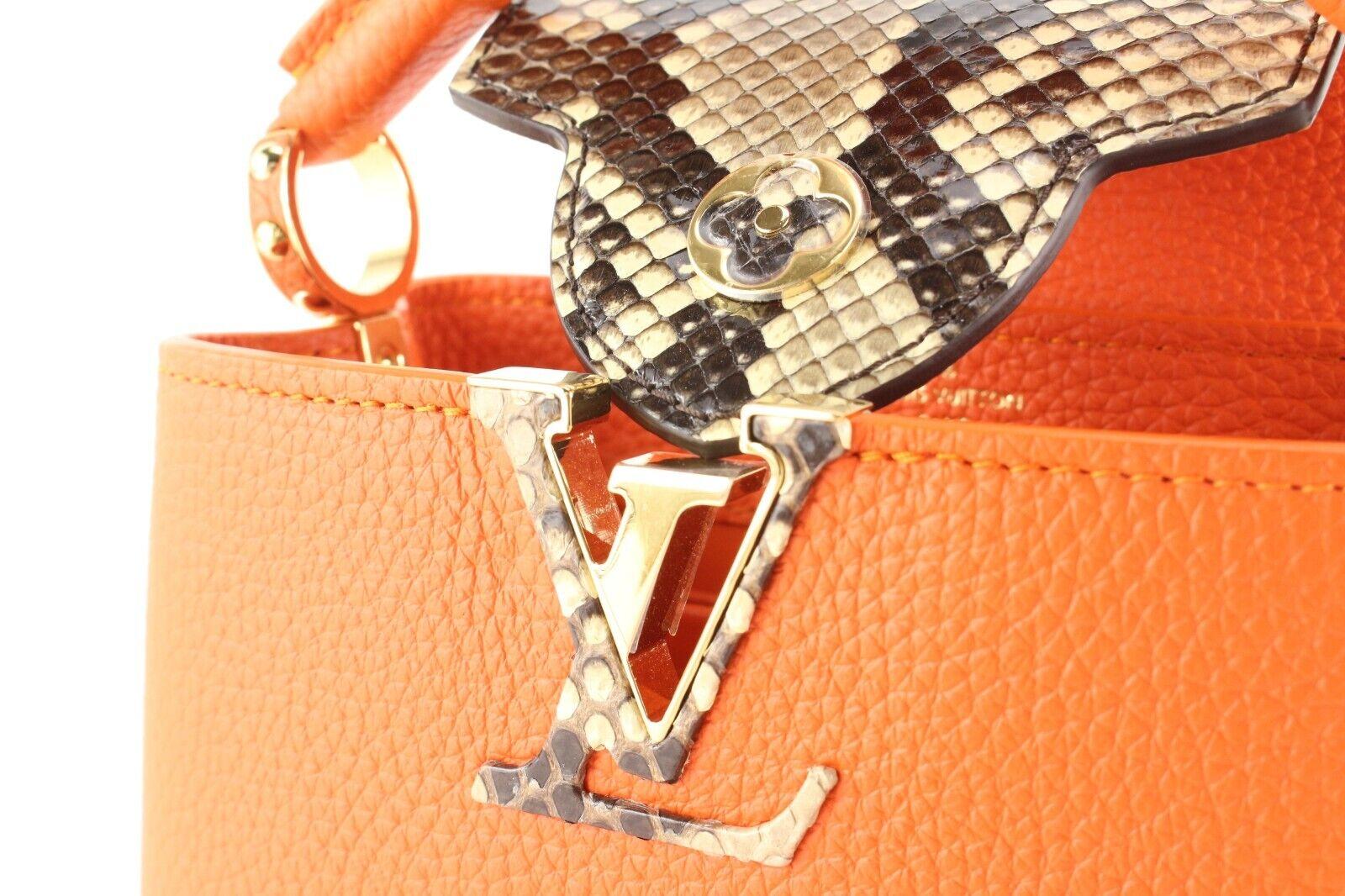 Louis Vuitton Topaze Imperiale Capucines Mini Orange Taurillon Python 3LK0228 4