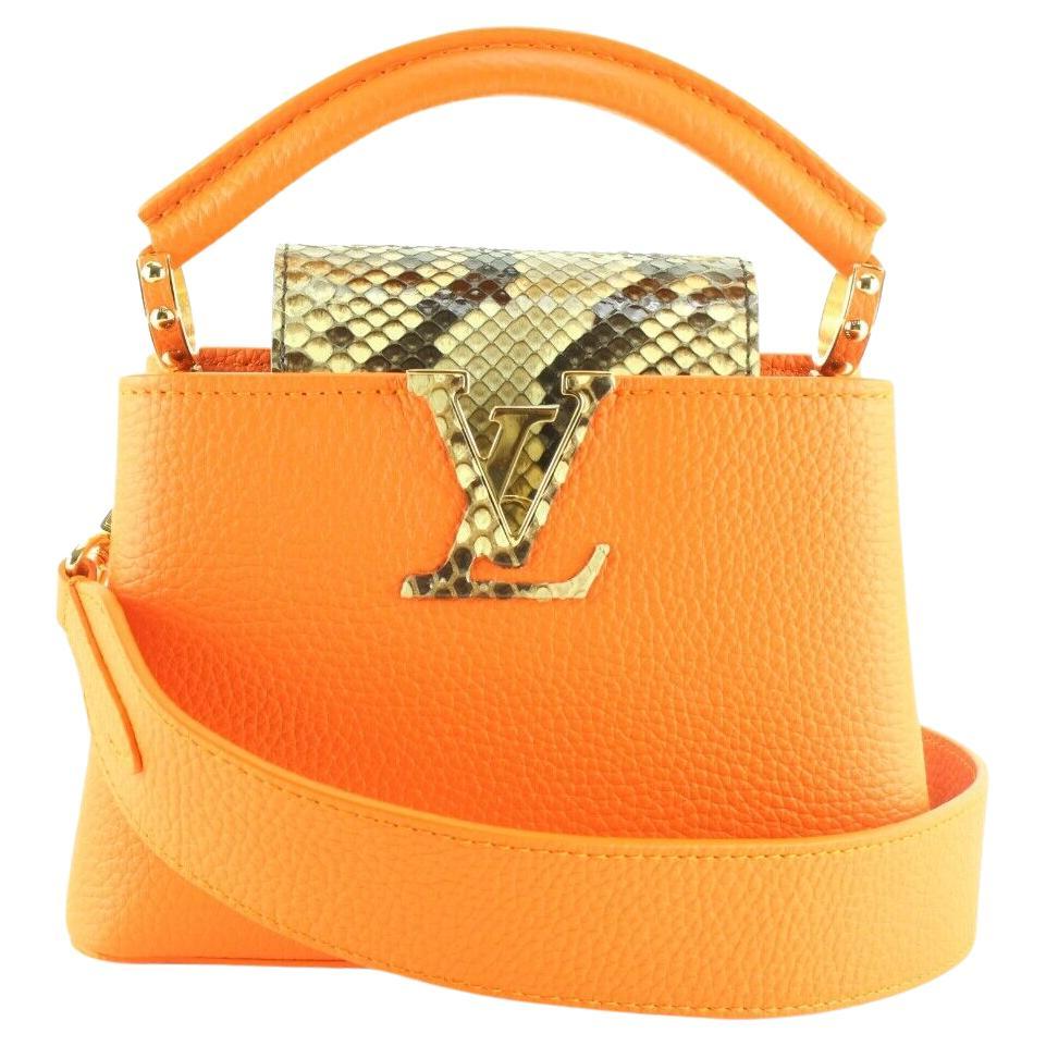 Louis Vuitton Topaze Imperiale Capucines Mini Orange Taurillon Python 3LK0228