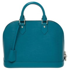 Louis Vuitton Torquoise Blue Epi Leather Alma PM Bag