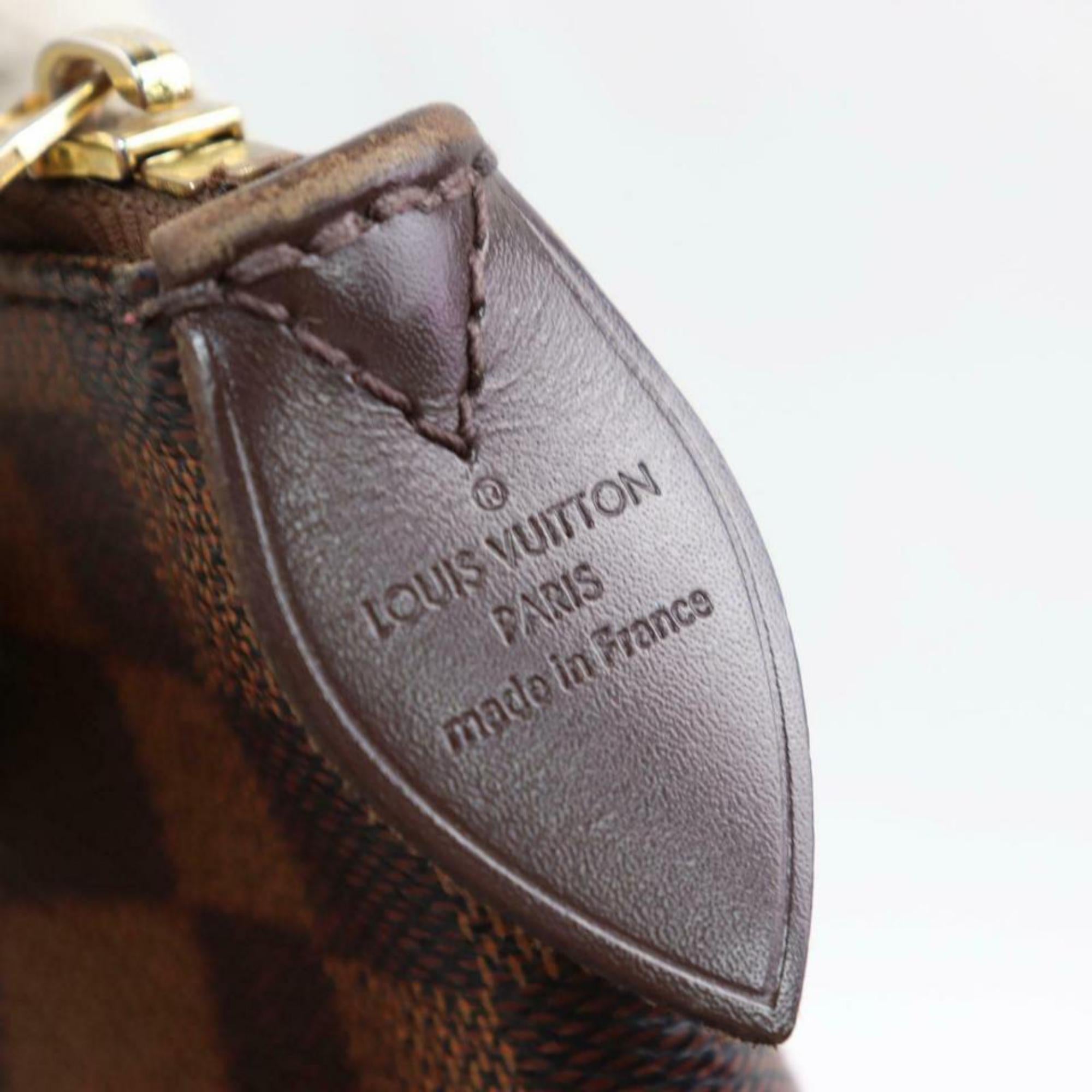 Louis Vuitton Totally Damier Ebene Zip Pm 870433 Brown Coated Canvas Tote In Good Condition For Sale In Forest Hills, NY