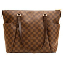 Used Louis Vuitton Totally MM In Damier Ebene Coated Canvas