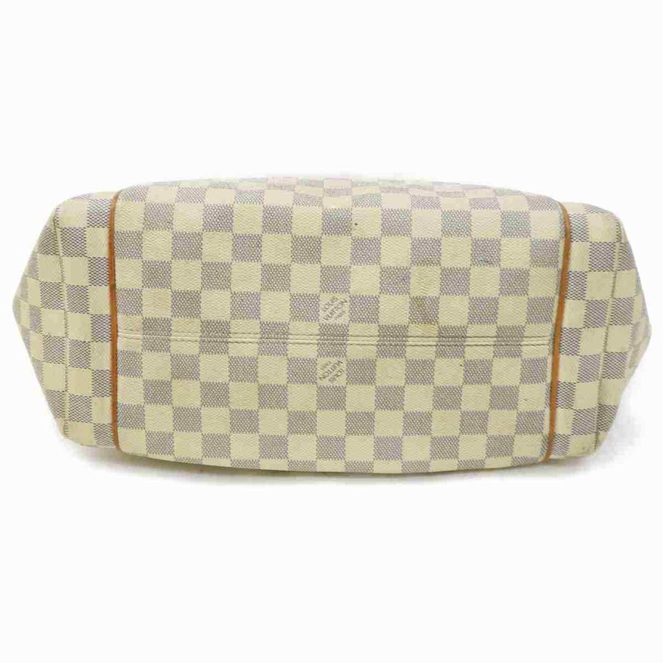 Beige Louis Vuitton Totally Mm Zip 860060 Cream Damier Azur Canvas Tote