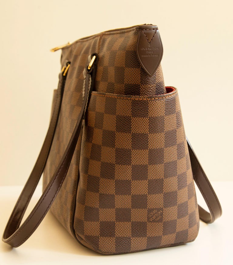 Authentic Louis Vuitton Damier Ebene Canvas Totally mm Shoulder Bag