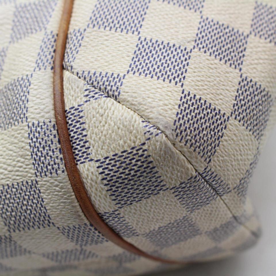 Women's Louis Vuitton Totally Pm Zip 869131 White Damier Azur Canvas Tote
