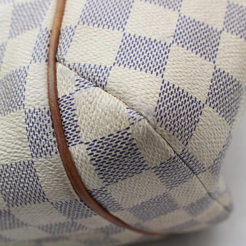 Sac cabas Louis Vuitton Totally Pm Zip 869131 en toile Damier Azur blanc en vente 2